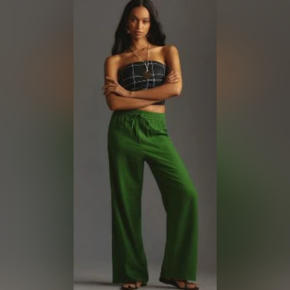 NEW Anthropologie Graylin Gloria Pant In Green XS Never Worn